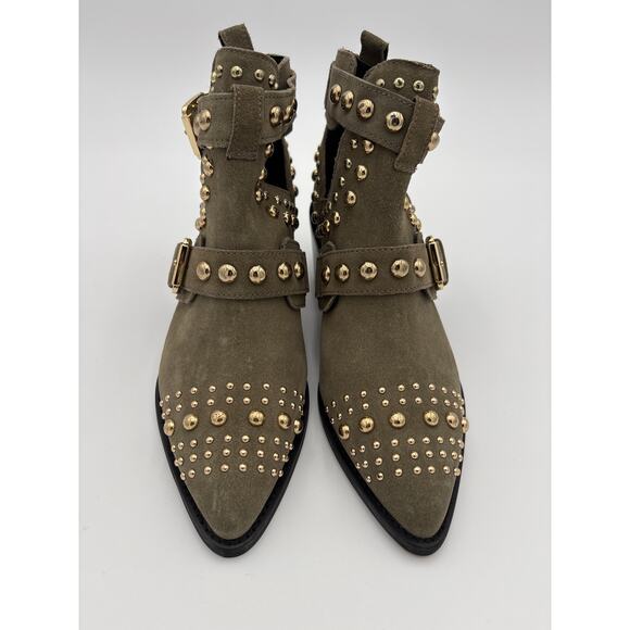 Kurt Geiger Studded Block Heel Ankle Boots Sybil - Picture 4 of 10